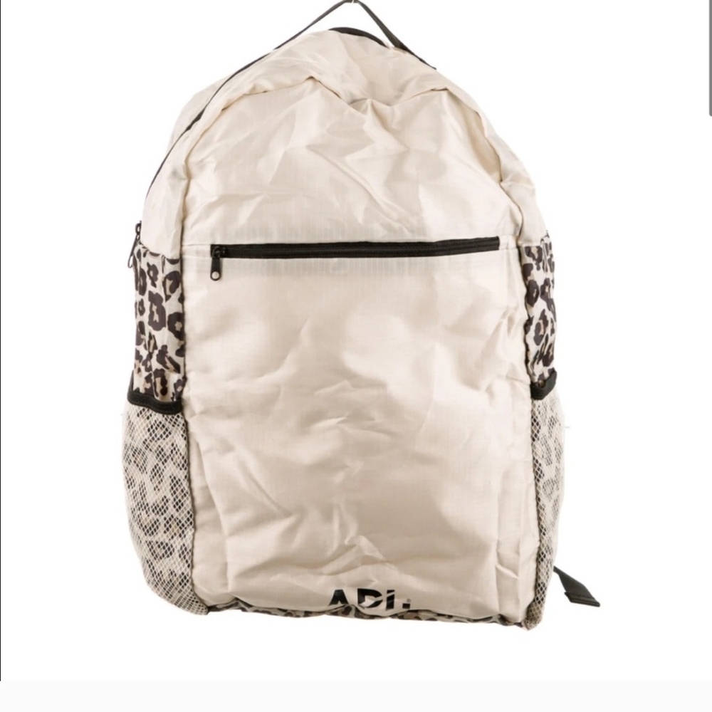 Athletic Propulsion Labs Cream and Leopard Print Backpack